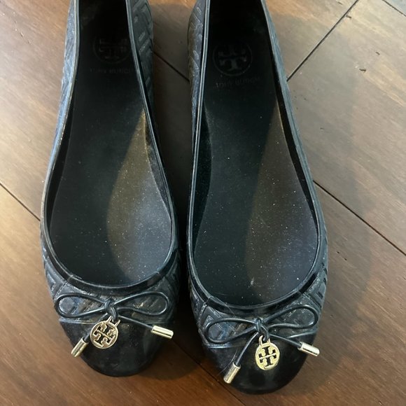 TORY BURCH 8 JELLY Rubber Flats Size 8 - Picture 2 of 4